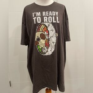 2XL Pug shirt “I’m ready to roll” charcoal gray